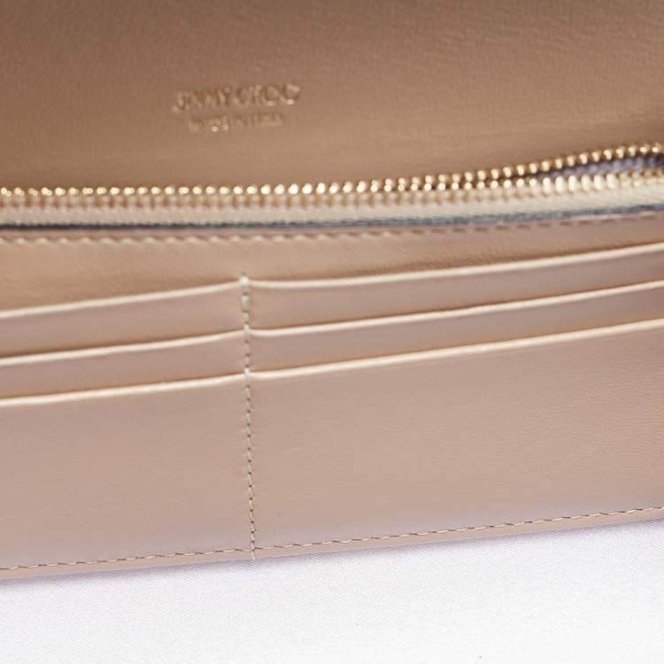 Pre Owned Jimmy Choo Pink Coarse Glitter Emmie Chain Clutch