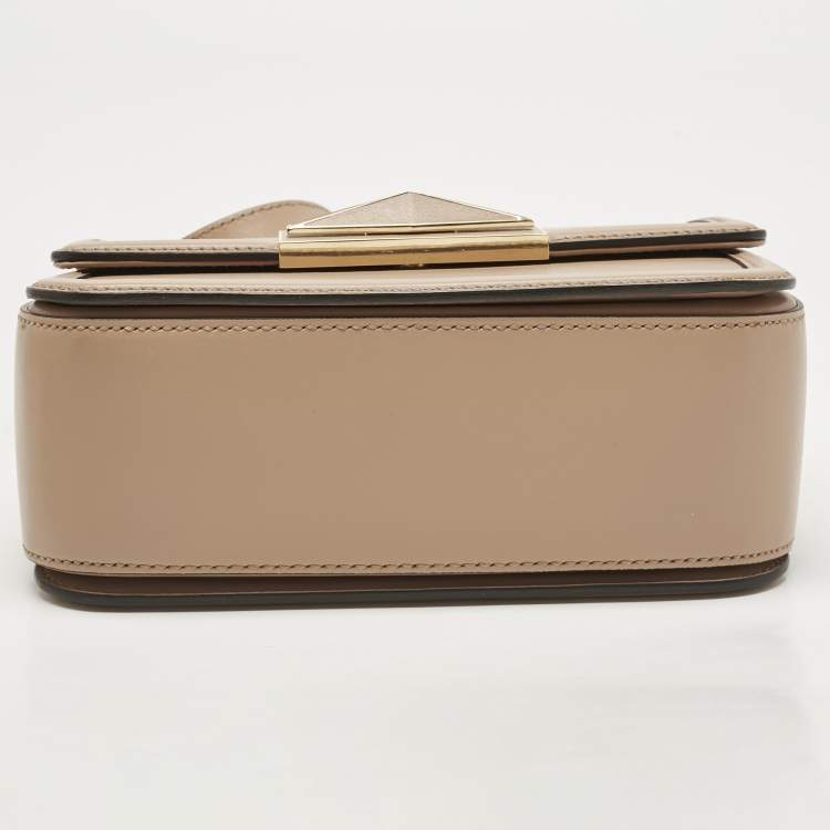 Pre Owned Jimmy Choo Biscuit Leather Diamond Top Handle Bag