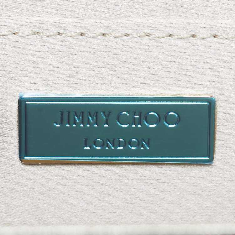 Pre Owned Jimmy Choo Gold Ombre Glitter Acrylic Sweetie Chain Clutch