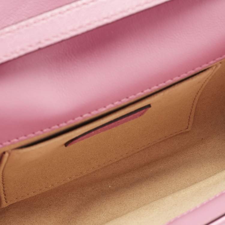 Pre Owned Jimmy Choo Pink Quilted Leather Varenne Chain Shoulder Bag