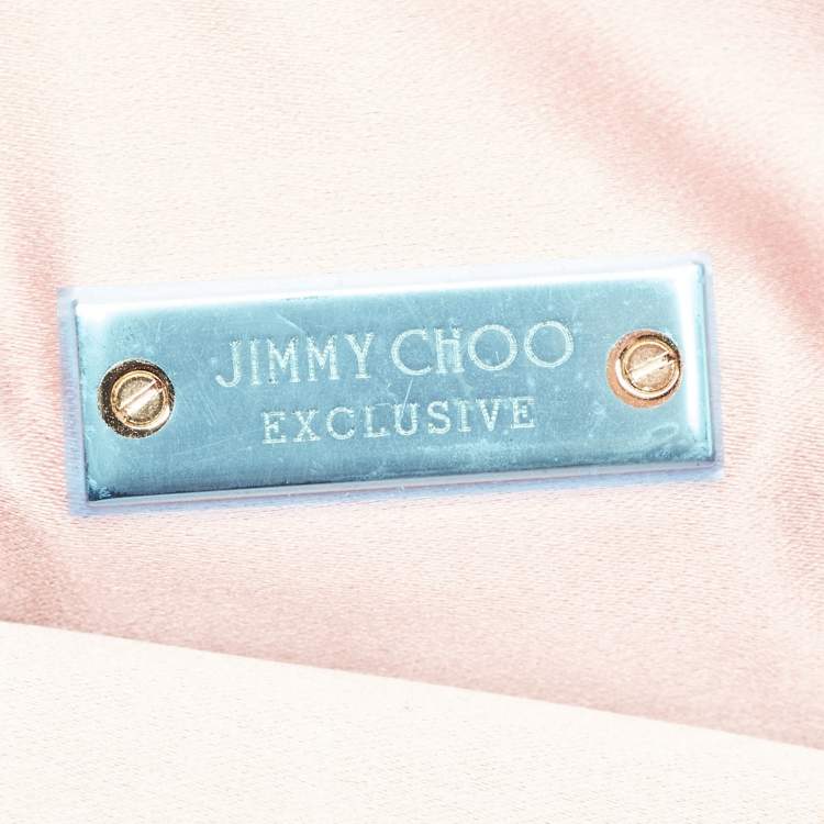 Pre Owned Jimmy Choo Metallic Pink Python Callie Clutch Bag