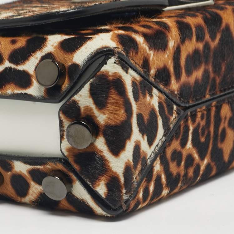 Pre Owned Jimmy Choo Multicolor Leopard Print Calf Hair Lockett Petite Shoulder Bag