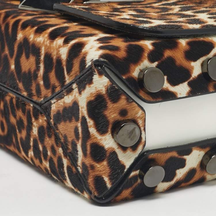 Pre Owned Jimmy Choo Multicolor Leopard Print Calf Hair Lockett Petite Shoulder Bag