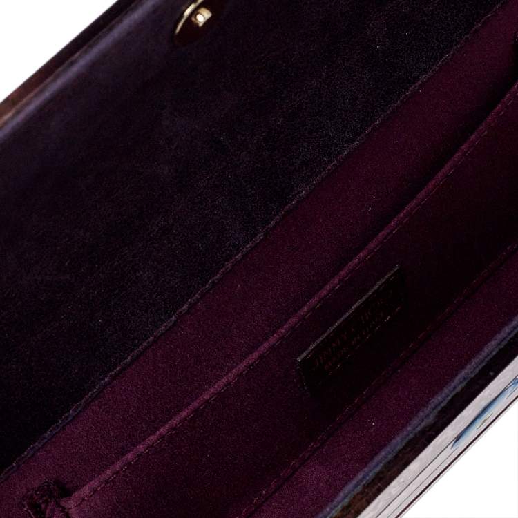 مملوكة مسبقًا Jimmy Choo Purple Ombre Glitter Acrylic Sweetie Chain Clutch