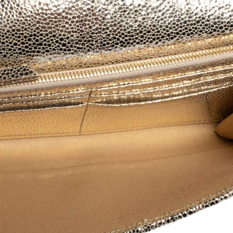 Pre Owned Jimmy Choo Silver Glitter Fabric Milla Chain Clutch