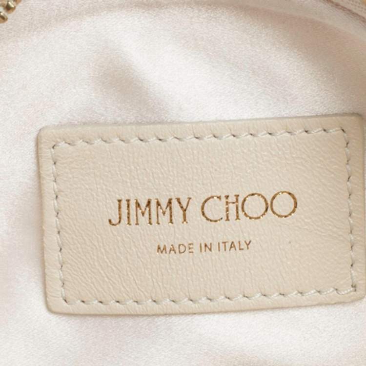 Pre Owned Jimmy Choo White Ostrich Feather Callie Clutch Bag
