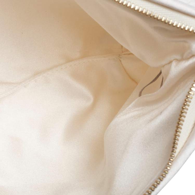 Pre Owned Jimmy Choo White Ostrich Feather Callie Clutch Bag