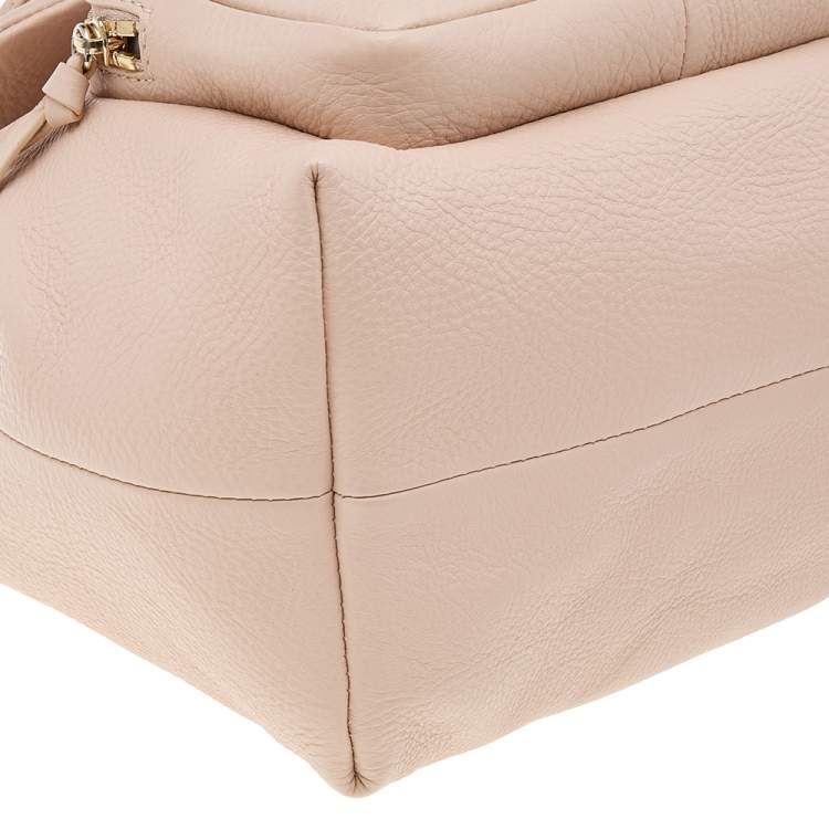 Pre Owned Jimmy Choo Beige Leather Drawstring Backpack