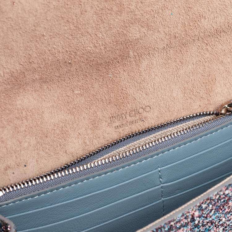 Pre Owned Jimmy Choo Multicolor Glitter Fabric Erica Clutch