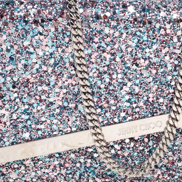 Pre Owned Jimmy Choo Multicolor Glitter Fabric Erica Clutch