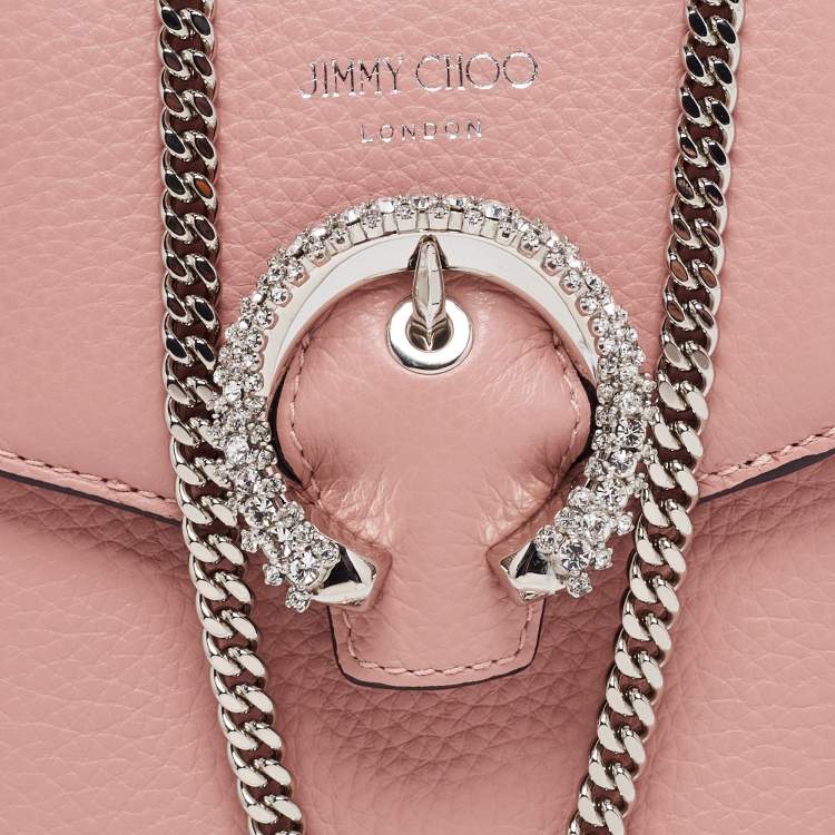 Pre Owned Jimmy Choo Pink Leather Madeline Phone Case Crossbody Bag