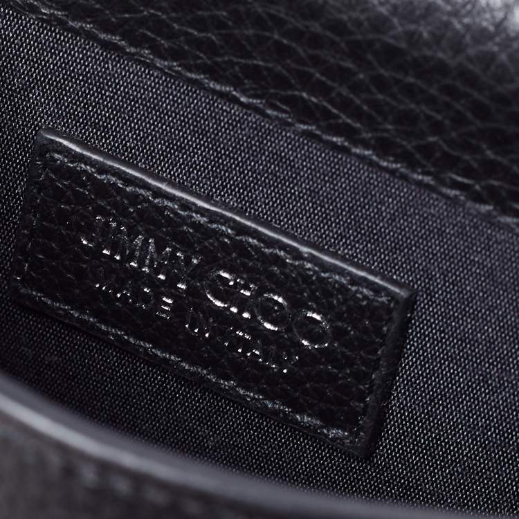 مملوكة مسبقًا Jimmy Choo Black Leather Madeline Phone Case Crossbody Bag