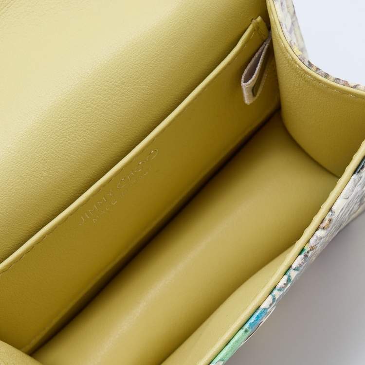 Pre Owned Jimmy Choo Multicolor Snakeskin Embossed Leather Mini Paris Crossbody Bag