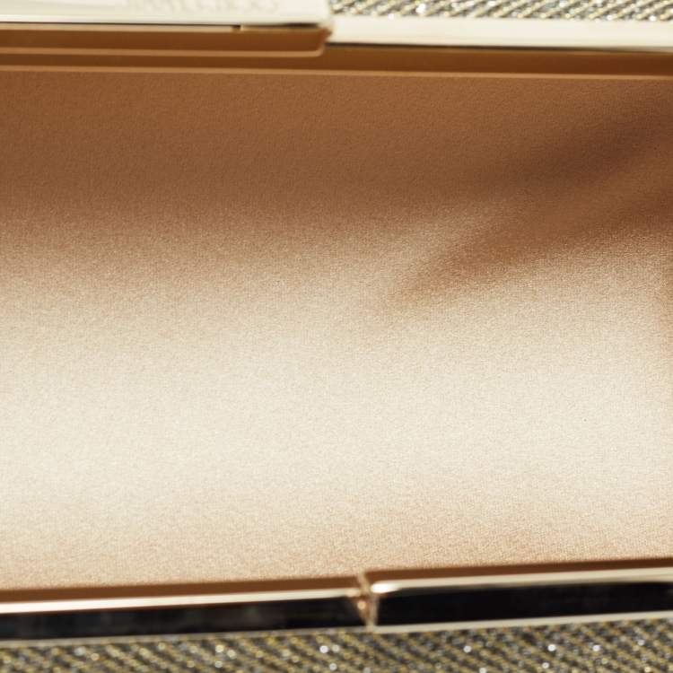 Pre Owned Jimmy Choo Gold/Silver Lurex Trinket Clutch