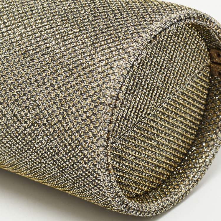 Pre Owned Jimmy Choo Gold/Silver Lurex Trinket Clutch