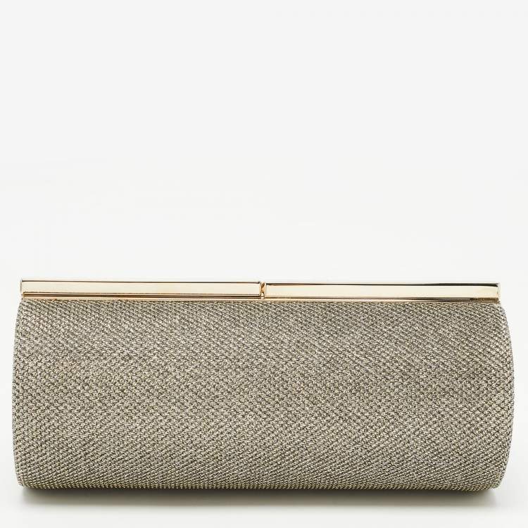 Pre Owned Jimmy Choo Gold/Silver Lurex Trinket Clutch