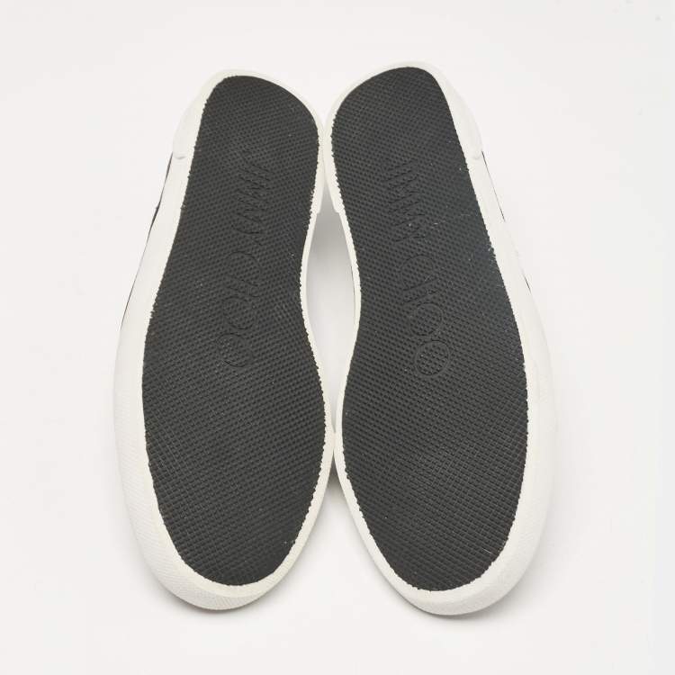 Pre Owned Jimmy Choo Purple/Black Lace and Leather Demi Slip On Sneakers Size 40
