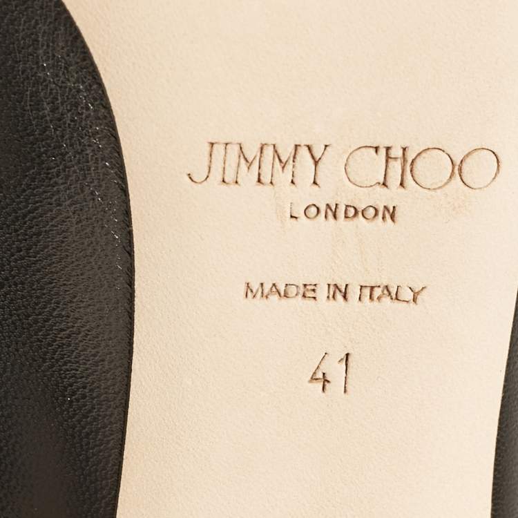Pre Owned Jimmy Choo Black Leather Romy Pumps Size 41 