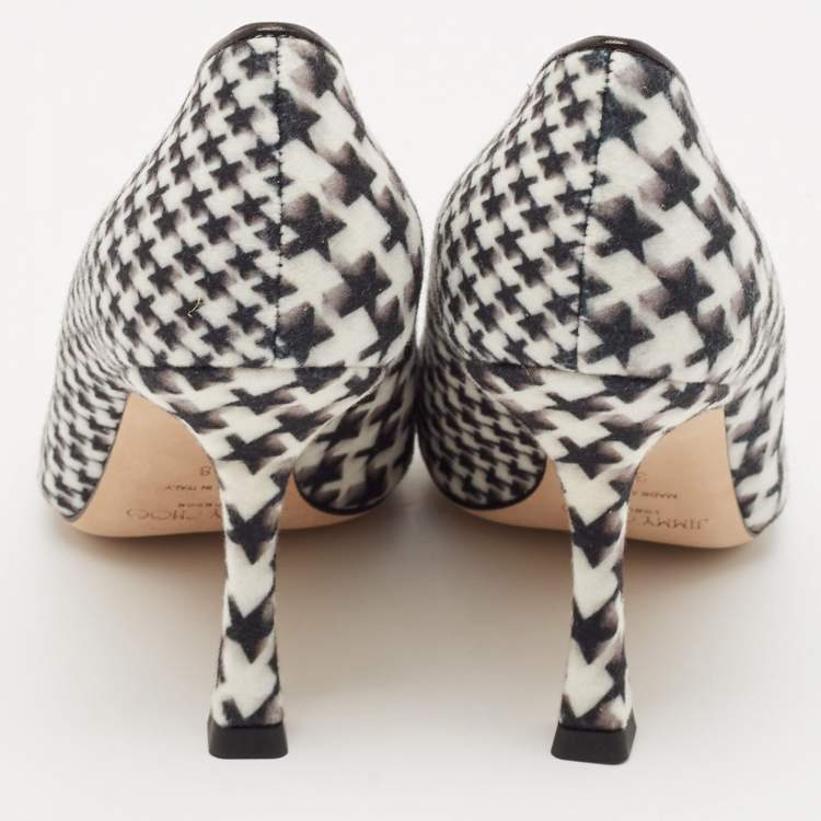 Pre Owned Jimmy Choo Multicolor Wool Crystal Embellished Nicole 90 Pointed Toe Pumps Size 38