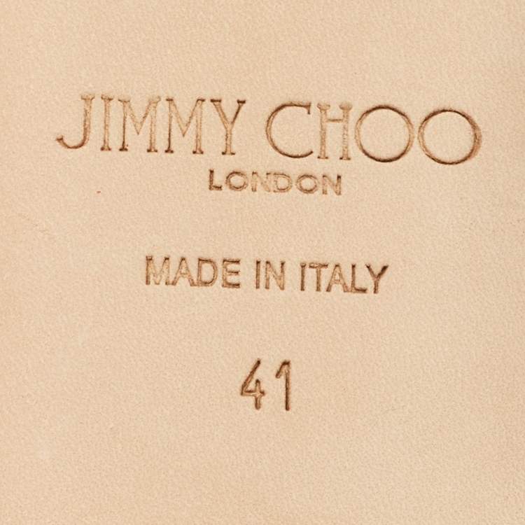 مملوكة مسبقًا Jimmy Choo Size 41 Black Leather and Mesh Bow Ballet Flats