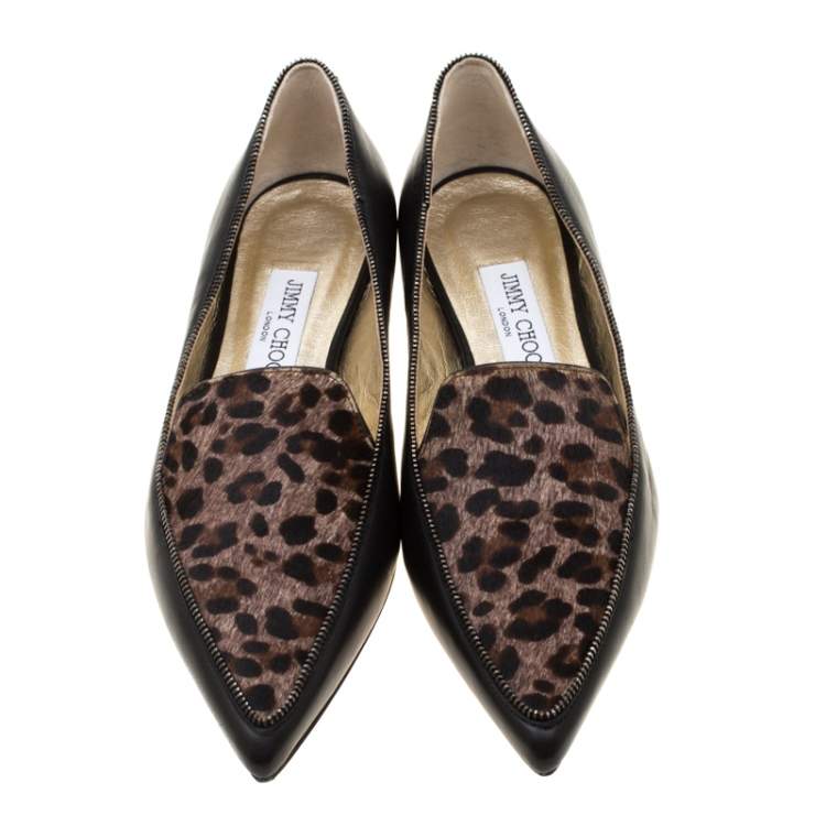 jimmy choo leopard flats