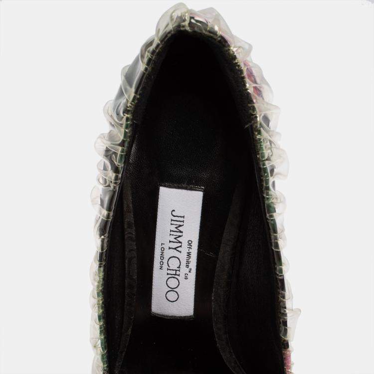 Pre Owned Off-White x Jimmy Choo Multicolor Vinyl Anne Pumps Size 39
