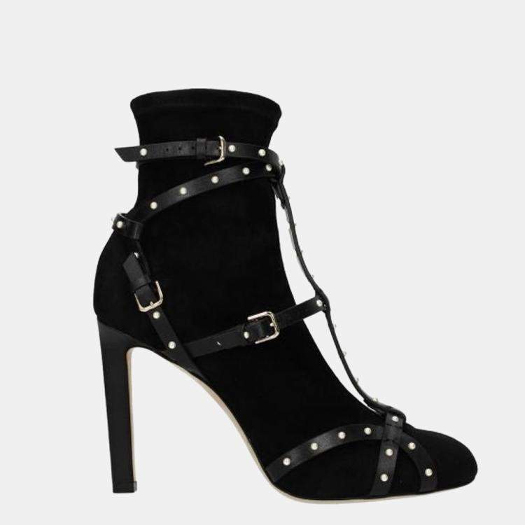 Jimmy Choo Black Brianna Studded Ankle Boots Size US 7 EU 37.5 Jimmy Choo TLC