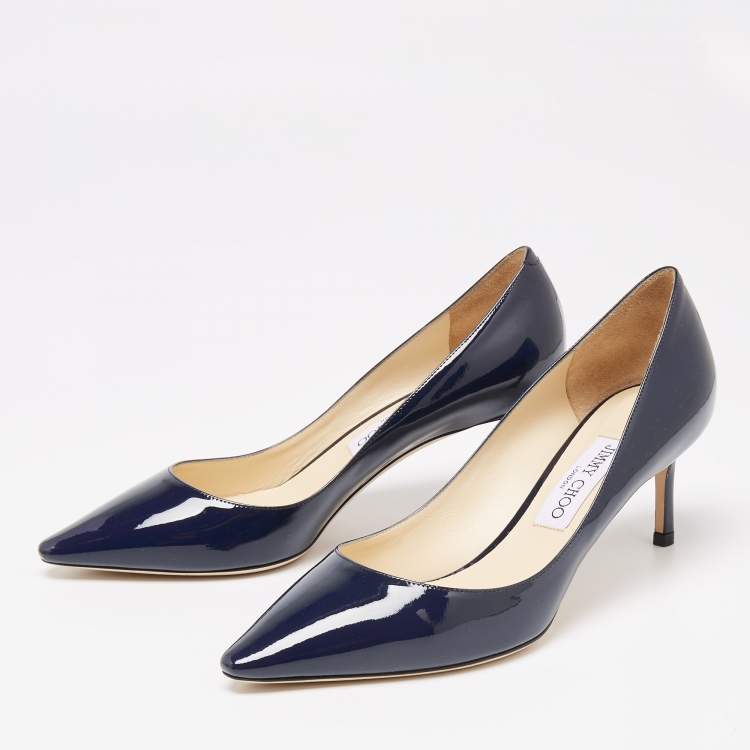 Jimmy choo discount navy patent pumps