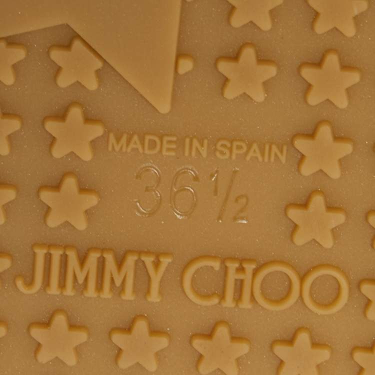 Pre Owned Jimmy Choo Blue Demin Cutout Espadrille Flats Size 36.5