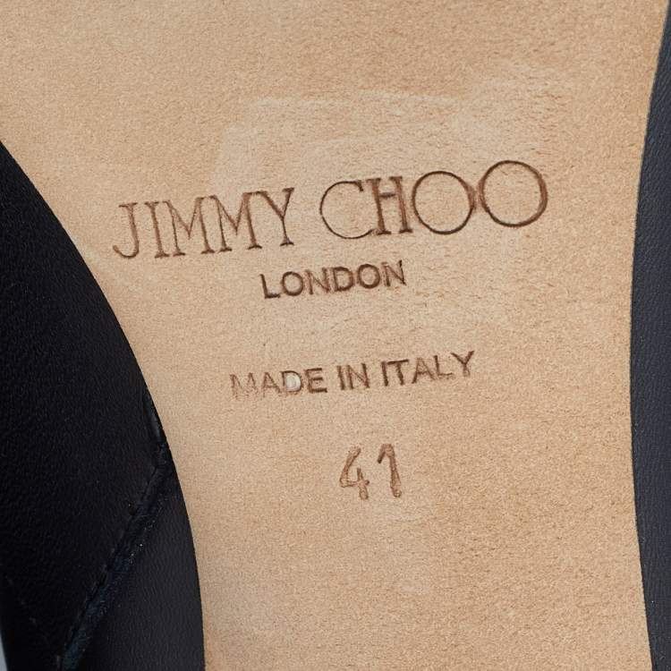 Pre Owned Jimmy Choo Black Leather Toni Over the Knee Boots Size 41