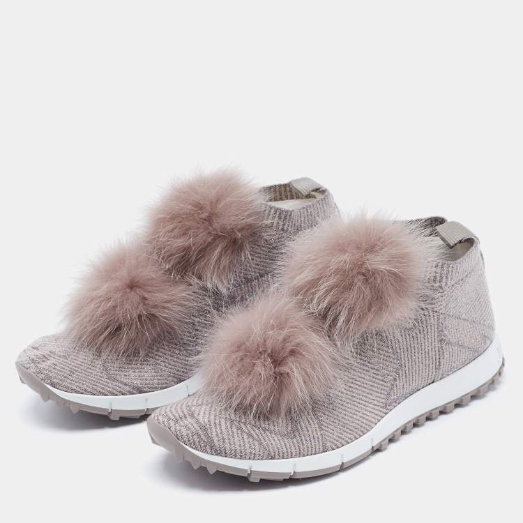 Jimmy choo best sale fur sneakers