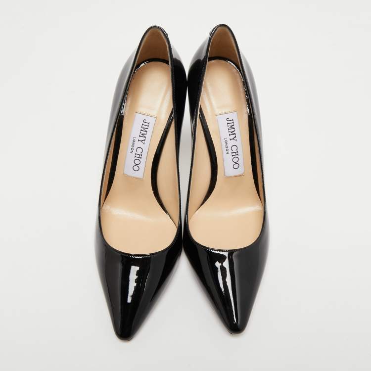 مملوكة مسب�قًا Jimmy Choo Black Patent Leather Romy Pumps Size 36