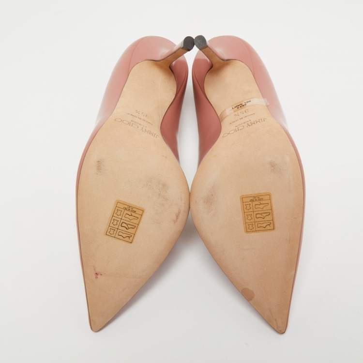 Pre Owned Jimmy Choo Pink Leather Love Pumps Size 35.5 