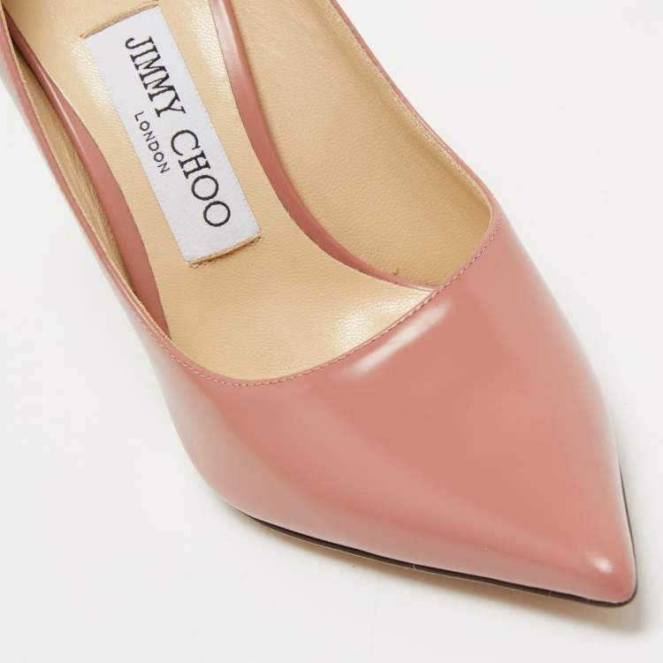 Pre Owned Jimmy Choo Pink Leather Love Pumps Size 35.5 