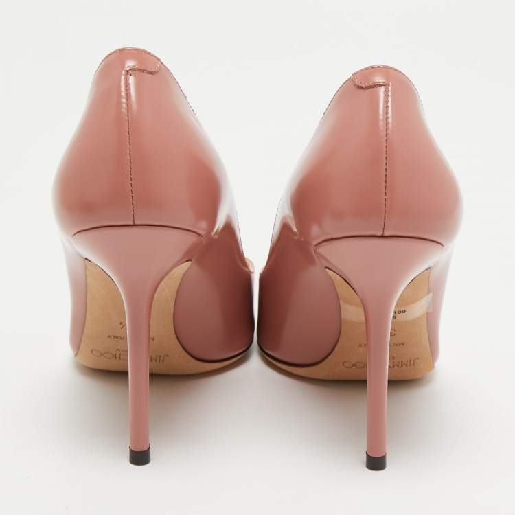 Pre Owned Jimmy Choo Pink Leather Love Pumps Size 35.5 