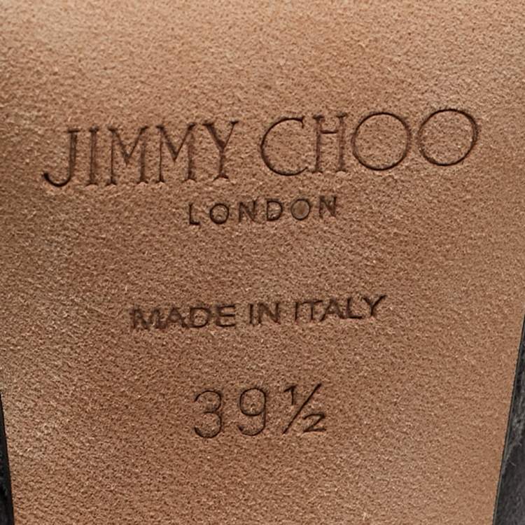 Pre Owned Jimmy Choo Grey Suede Britney Ankle Boots Size 39.5