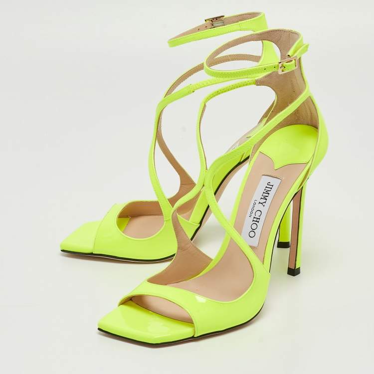 Neon Yellow Jimmy Choo wedding shoes