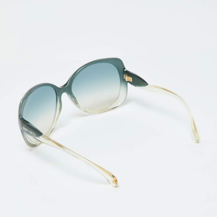 Pre Owned Jimmy Choo Green/Green Gradient Dahlia/S Oversized Sunglasses