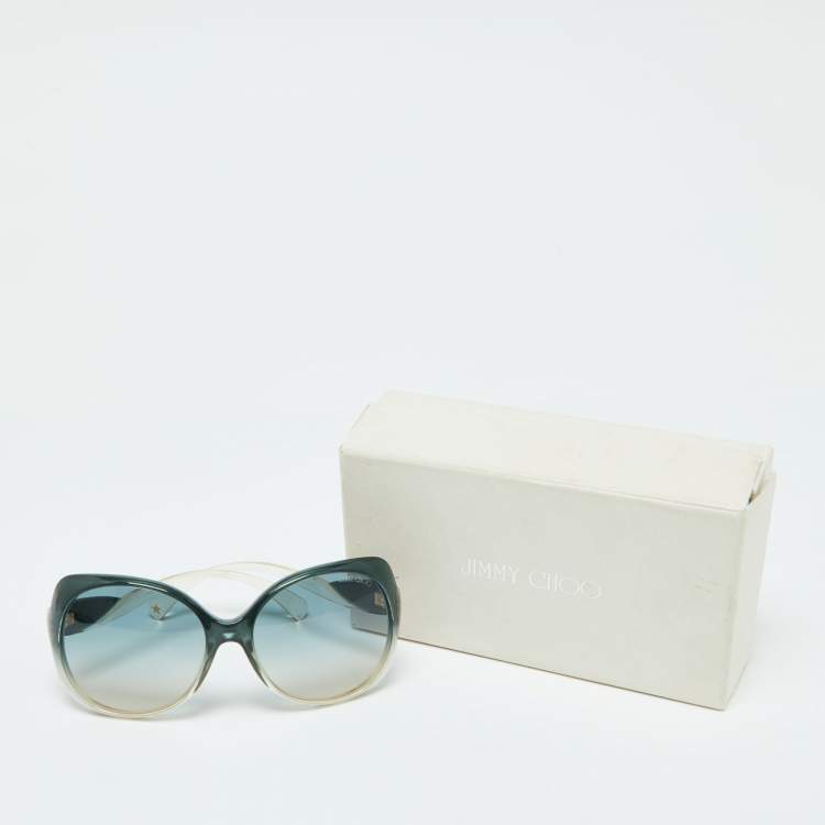 Pre Owned Jimmy Choo Green/Green Gradient Dahlia/S Oversized Sunglasses