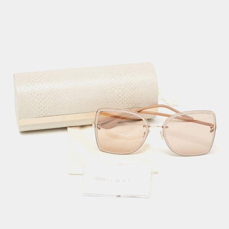 Pre Owned Jimmy Choo Rose Gold  LETI/S Buetterfly Sunglasses