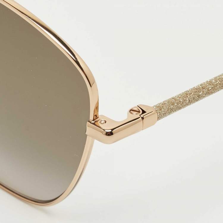 Pre Owned Jimmy Choo Brown Gradient 06JHA Marilia Cat Eye Sunglasses