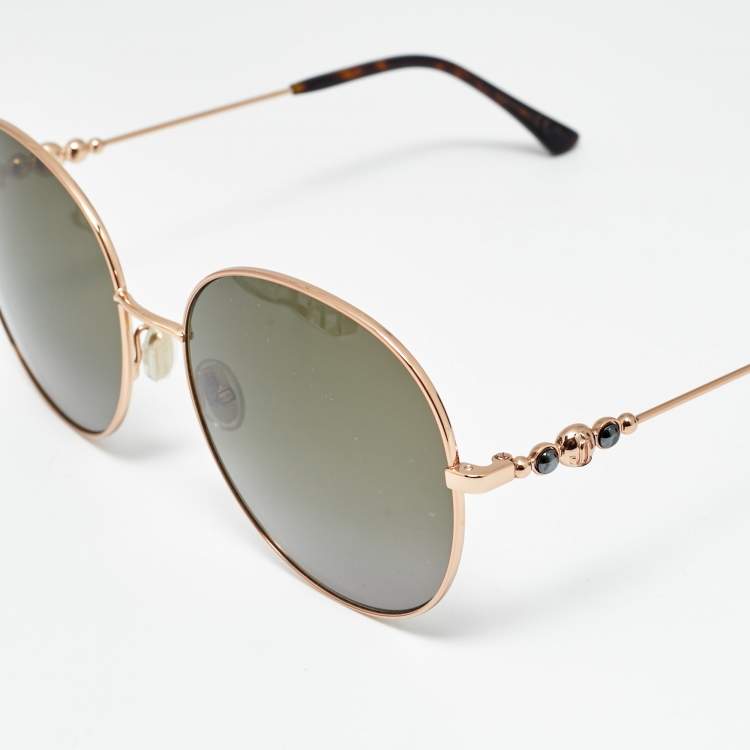 Pre Owned Jimmy Choo Black Gradient Birdie/S 06JHA Round Sunglasses