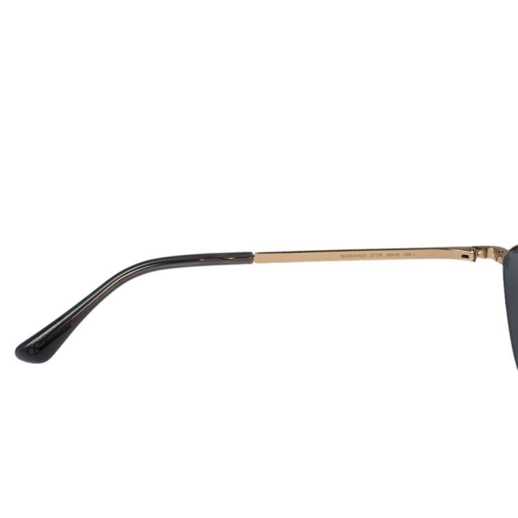 Pre Owned Jimmy Choo Gold Shimmer Inlay/ Grey Sonny/S Cat Eye Sunglasses
