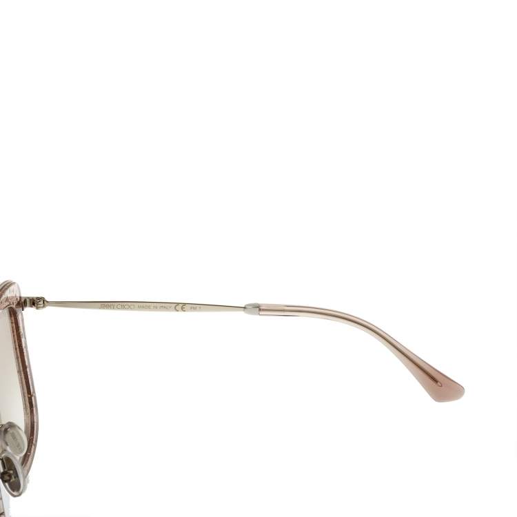 Pre Owned Jimmy Choo Pink/Silver Gradient Glossy/S Square Sunglasses