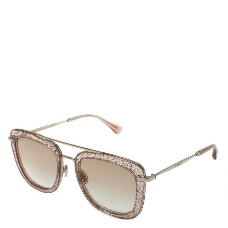 Pre Owned Jimmy Choo Pink/Silver Gradient Glossy/S Square Sunglasses