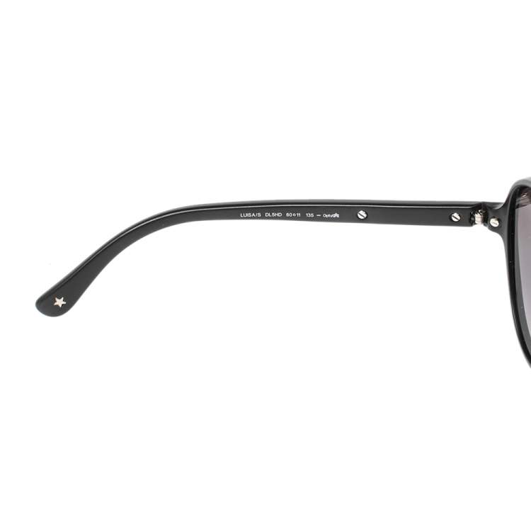Pre Owned Jimmy Choo Black / Grey Gradient LUISA/S Aviator Sunglasses