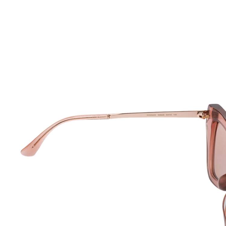 Pre Owned Jimmy Choo Shimmer Pink/ Rose Gold W662S Donna Cat Eye Sunglasses