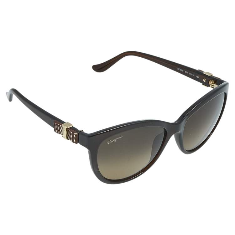 مملوكة مسبقًا Salvatore Ferragamo Brown/ Brown Gradient SF760S Cat Eye Sunglasses