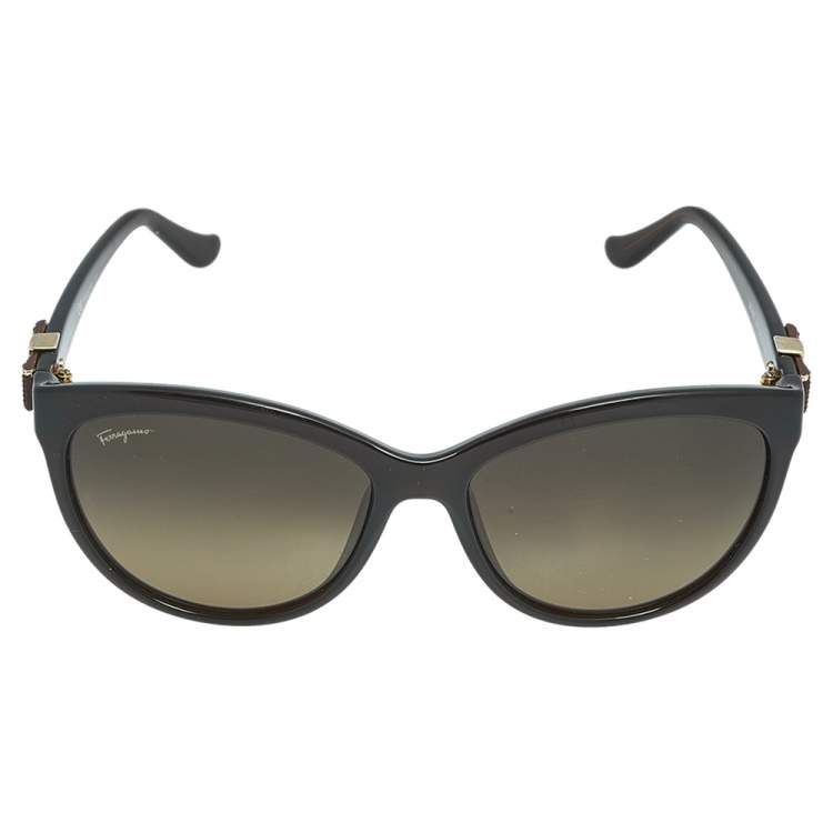 مملوكة مسبقًا Salvatore Ferragamo Brown/ Brown Gradient SF760S Cat Eye Sunglasses