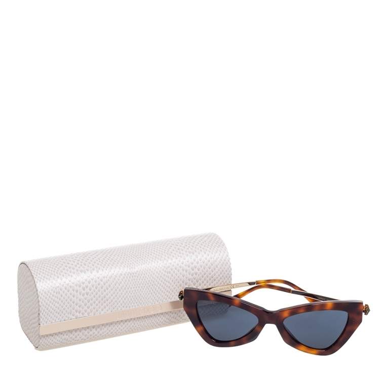 Pre Owned Jimmy Choo Brown/Blue Tortoise Donna Cat Eye Sunglasses